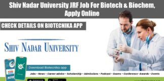 SNU JRF Vacancy 2022