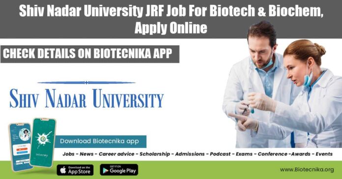 SNU JRF Vacancy 2022