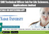 SNU Technical Officer Job For Life Sciences, Applications Invited