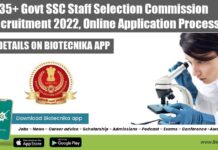 35+ Govt SSC Staff Selection Commission Recruitment 2022, Online Application Process SSC Staff Selection 2022