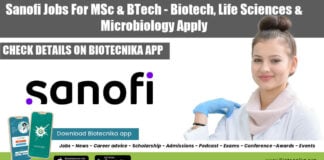 Sanofi Jobs For MSc