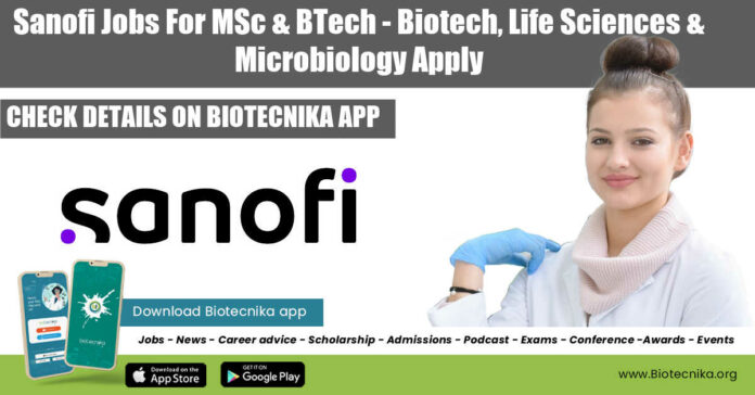 Sanofi Jobs For MSc