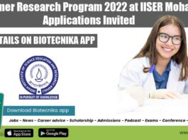 Summer Research Program 2022