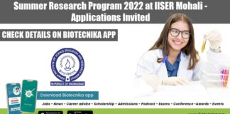 Summer Research Program 2022