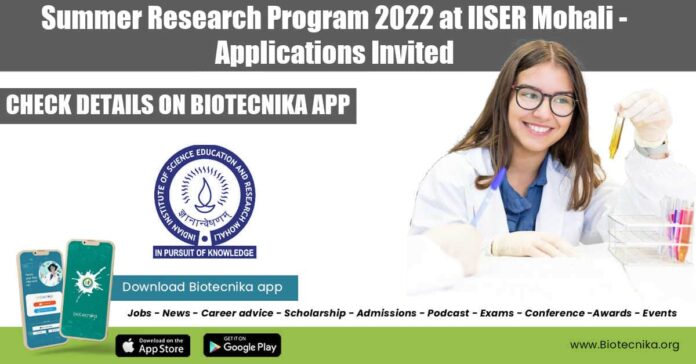 Summer Research Program 2022
