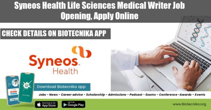 Syneos Medical Writer Job