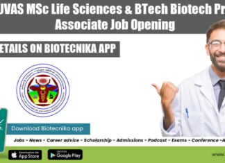 TANUVAS Project Associate Jobs