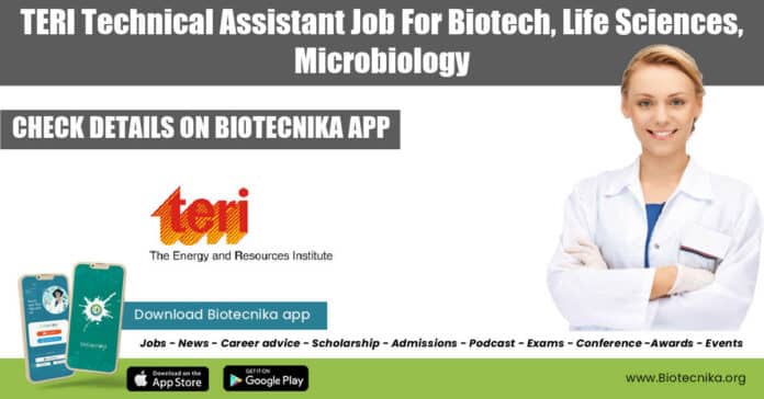 TERI Technical Assistant Job