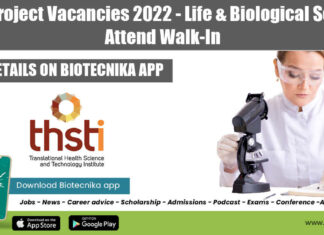 THSTI Project Vacancies 2022