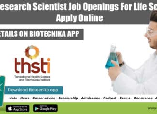 THSTI Research Scientist Job