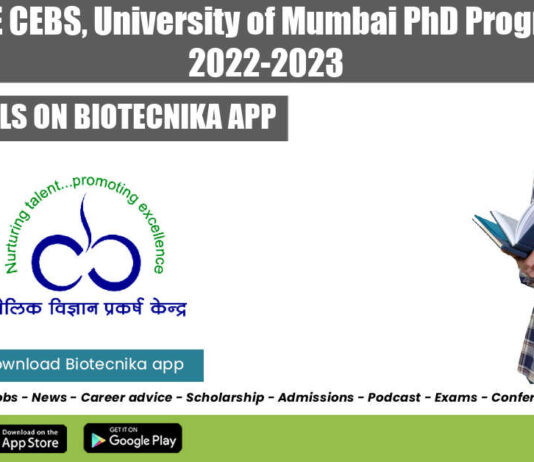 UM-DAE CEBS Admission 2022