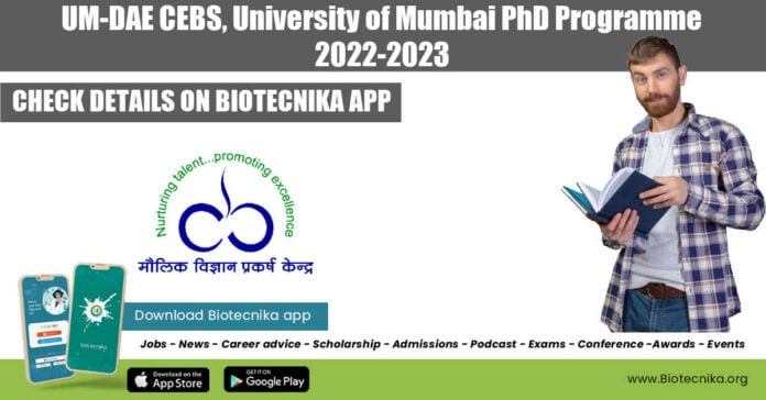 UM-DAE CEBS Admission 2022