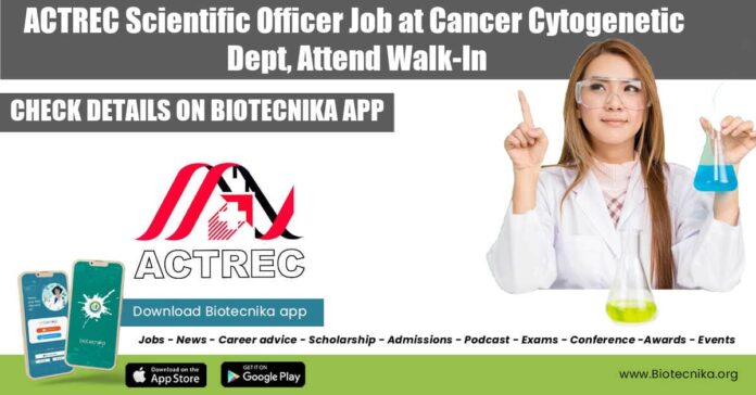 ACTREC Cancer Research Job