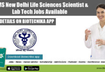 AIIMS New Delhi Life Sciences Scientist & Lab Tech Jobs Available AIIMS Delhi Jobs 2022