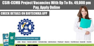 CCMB 2022 Project Jobs