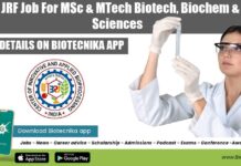 CIAB JRF Job For MSc & MTech Biotech, Biochem & Life Sciences CIAB JRF Job 2022