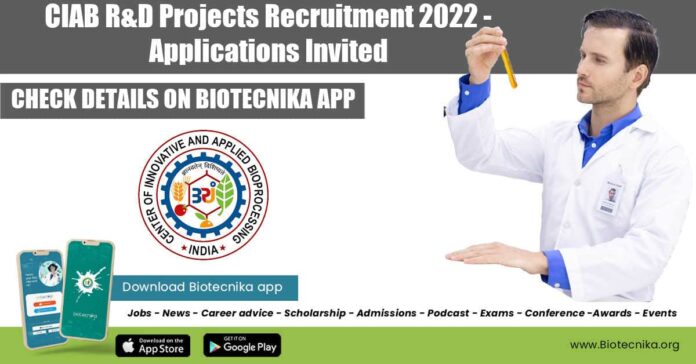 CIAB R&D Projects Recruitment