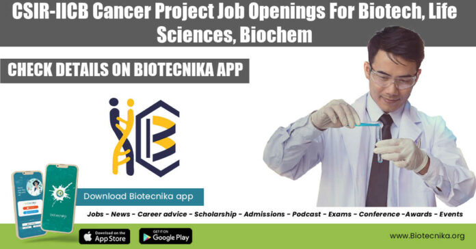 CSIR-IICB Cancer Project Job