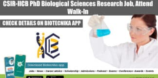 CSIR-IICB PhD Biological Sciences