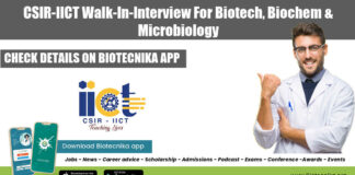 CSIR-IICT Walk-In-Interview
