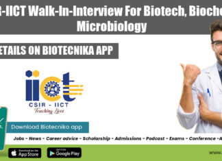 CSIR-IICT Walk-In-Interview