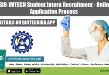 CSIR-IMTECH Student Intern Recruitment