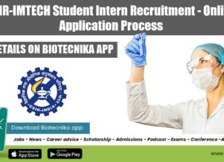 CSIR-IMTECH Student Intern Recruitment