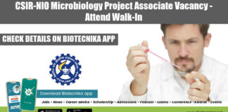 CSIR-NIO Microbiology Project Associate