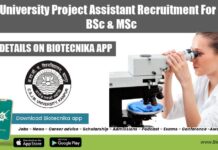 CSJM University Project Assistant Recruitment For BTech, BSc & MSc CSJM University Project Assistant