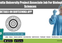 Calcutta University Project Associate Job For Biological Sciences Calcutta University Project Associate