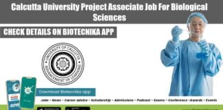 Calcutta University Project Associate