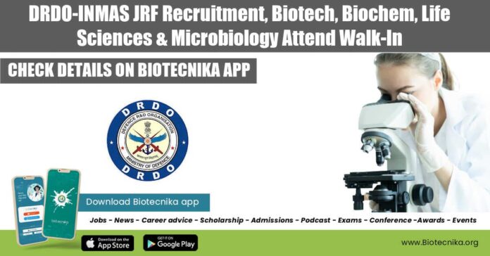 DRDO-INMAS JRF Recruitment