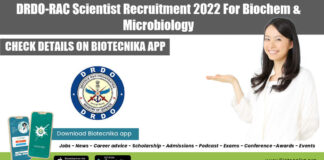 DRDO-RAC Scientist Recruitment 2022