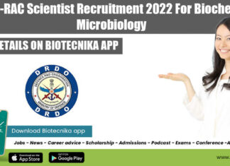 DRDO-RAC Scientist Recruitment 2022