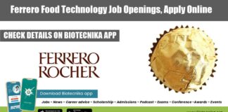 Ferrero Food Technology Job