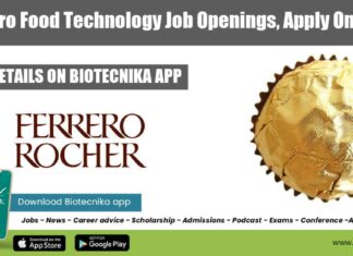 Ferrero Food Technology Job