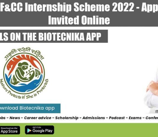 Govt MoEF&CC Internship 2022