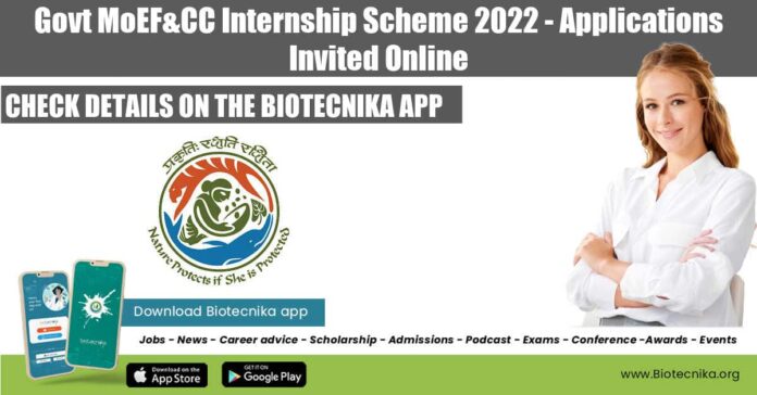 Govt MoEF&CC Internship 2022