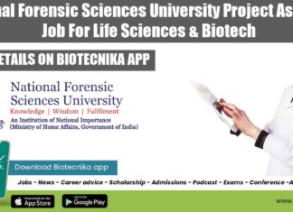 Govt NFSU Project Job