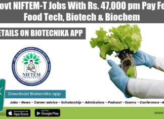 Govt NIFTEM-T Jobs