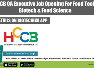 HCCB QA Executive Job
