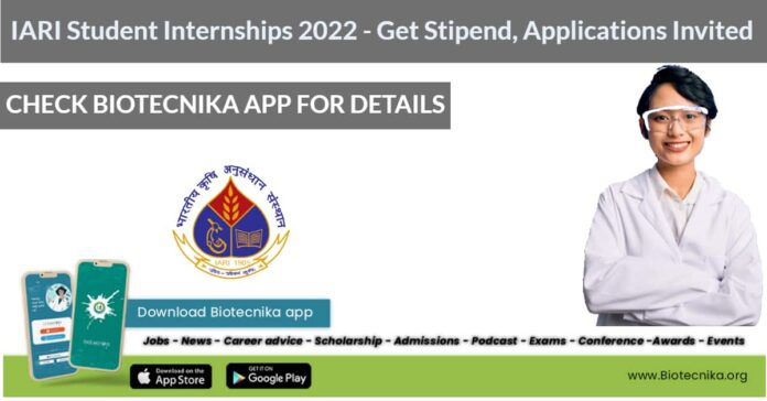 IARI Student Internships 2022