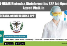 ICAR-NBAIR Biotech & Bioinformatics SRF Job Opening, Attend Walk-In ICAR-NBAIR Biotech & Bioinformatics