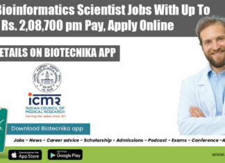 ICMR Bioinformatics Scientist Jobs