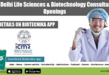 ICMR Delhi Life Sciences & Biotechnology Consultant Job Openings ICMR Delhi Life Sciences