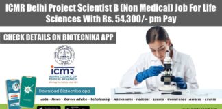 ICMR Delhi Project Scientist Job