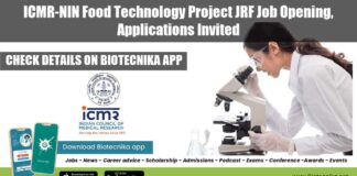 ICMR-NIN Food Technology Project