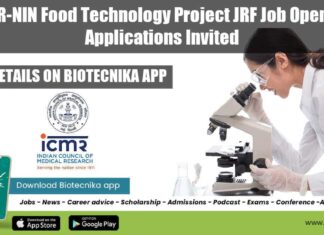 ICMR-NIN Food Technology Project