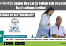 ICMR-NIRRCH Junior Research Fellow Job Opening, Applications Invited ICMR-NIRRCH Junior Research Fellow