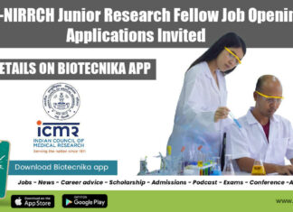 ICMR-NIRRCH Junior Research Fellow